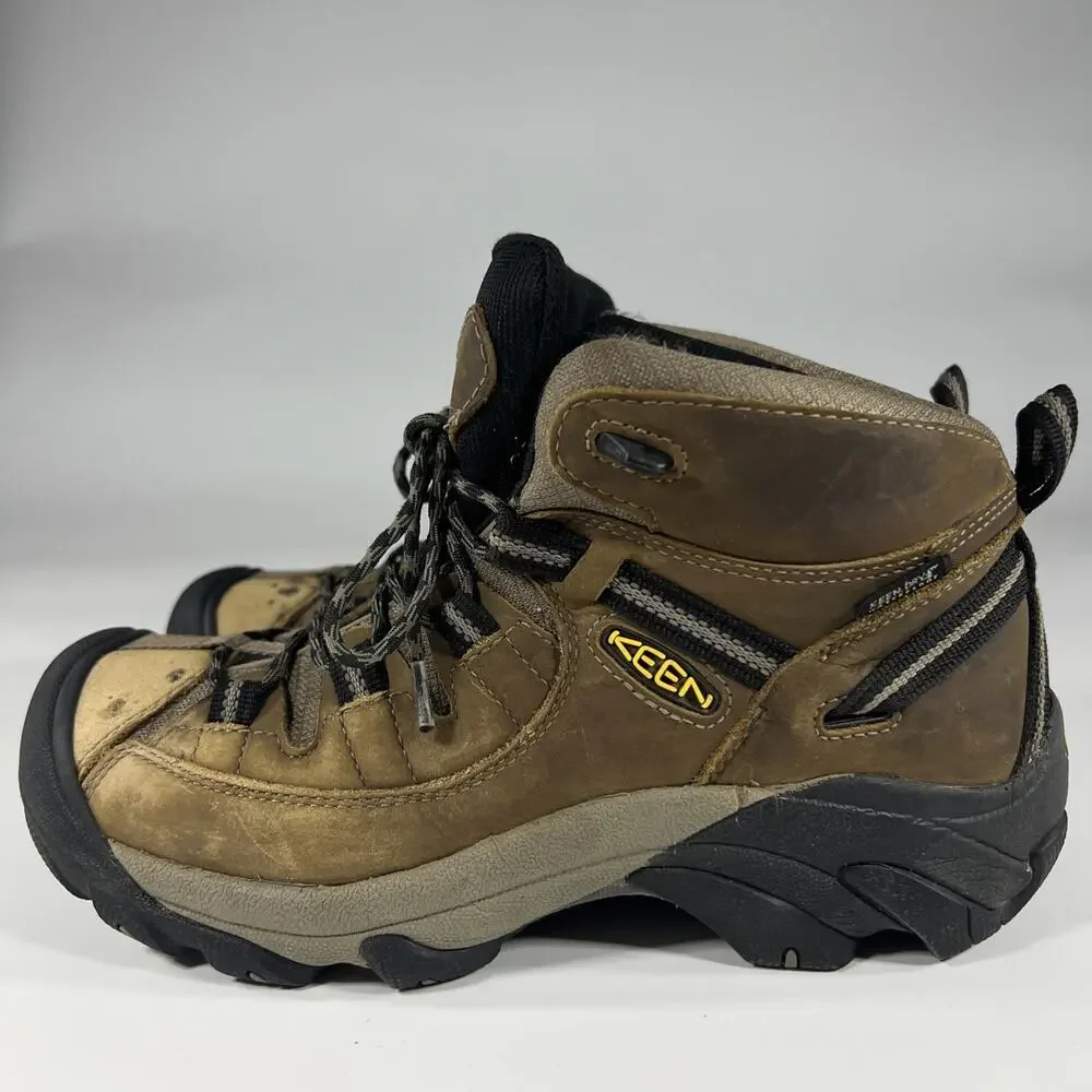 KEEN Targhee II Mid Waterproof Mens US Sz 8 Leather Textile Hiking Boots 1008418 - Picture 2 of 13